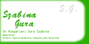 szabina gura business card